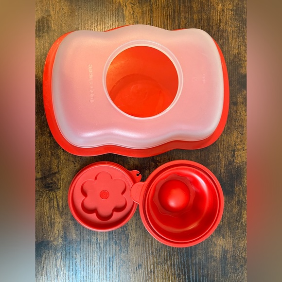 Vintage Tupperware Jello Mold Set Red - Picture 9 of 11